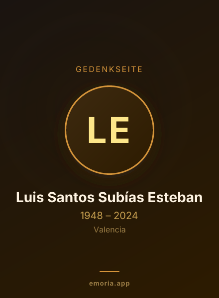 Gedenkportrait von Luis Santos Subías Esteban