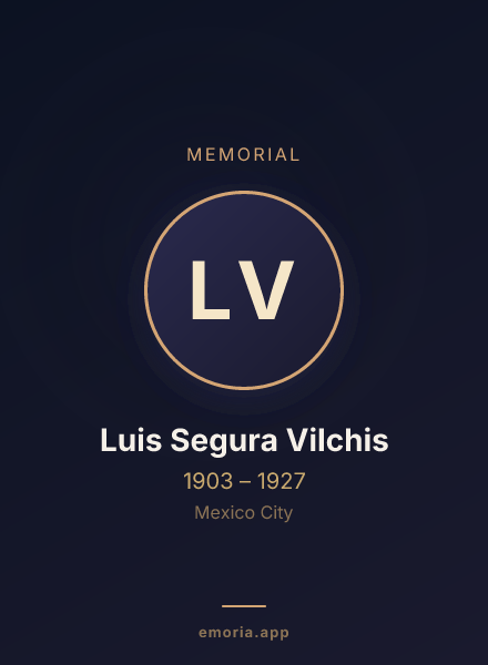 Memorial portrait of Luis Segura Vilchis