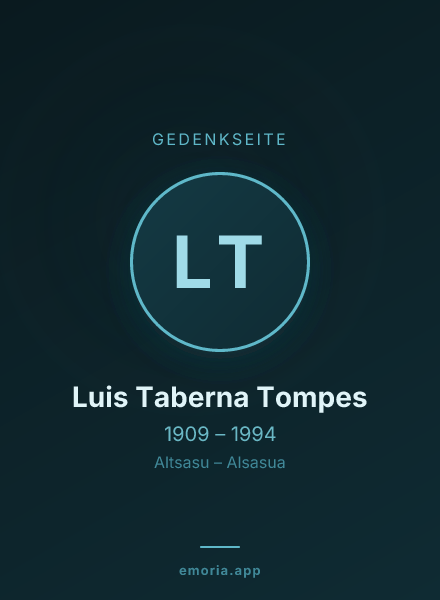 Gedenkportrait von Luis Taberna Tompes