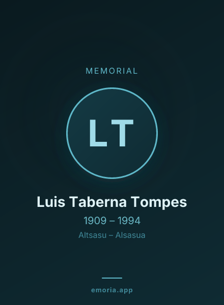 Memorial portrait of Luis Taberna Tompes