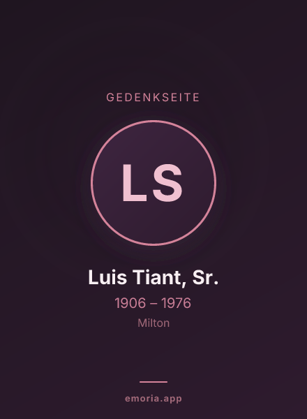 Gedenkportrait von Luis Tiant, Sr.