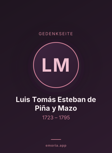 Gedenkportrait von Luis Tomás Esteban de Piña y Mazo