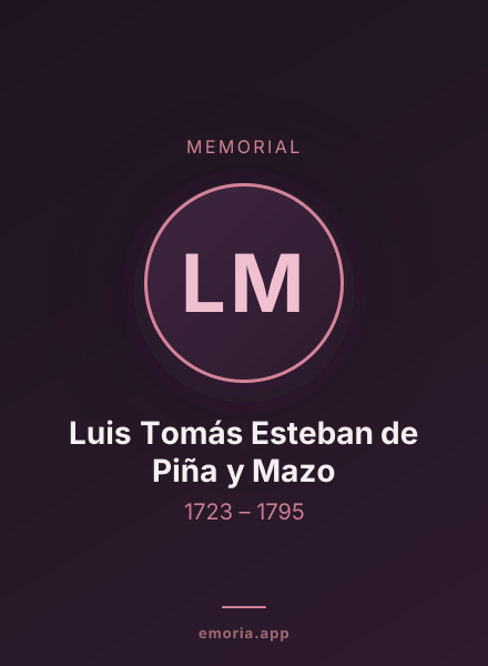 Memorial portrait of Luis Tomás Esteban de Piña y Mazo