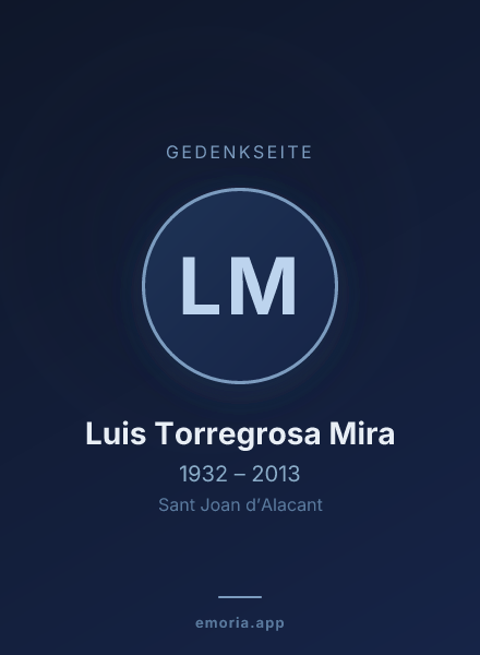 Gedenkportrait von Luis Torregrosa Mira