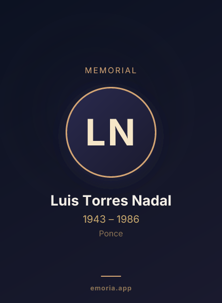 Memorial portrait of Luis Torres Nadal
