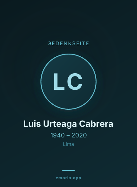 Gedenkportrait von Luis Urteaga Cabrera