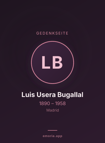 Gedenkportrait von Luis Usera Bugallal