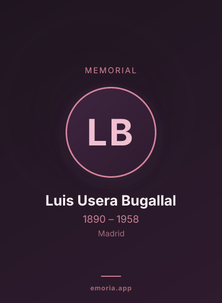 Memorial portrait of Luis Usera Bugallal