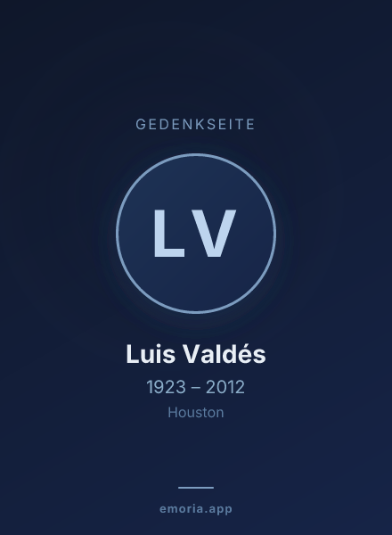 Gedenkportrait von Luis Valdés