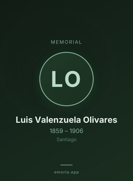 Memorial portrait of Luis Valenzuela Olivares