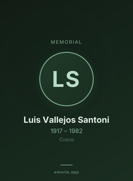 Memorial portrait of Luis Vallejos Santoni