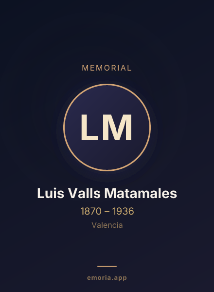 Memorial portrait of Luis Valls Matamales