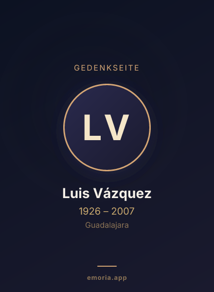 Gedenkportrait von Luis Vázquez