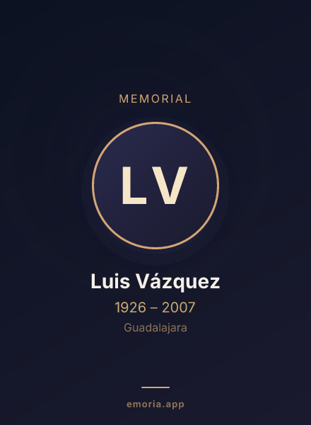 Memorial portrait of Luis Vázquez