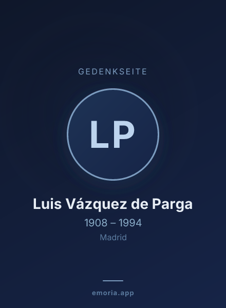 Gedenkportrait von Luis Vázquez de Parga