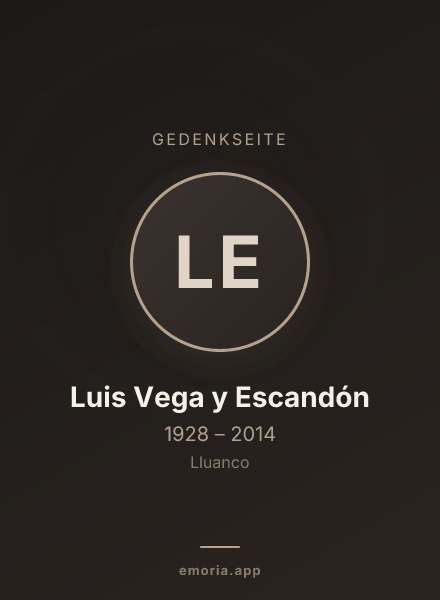 Gedenkportrait von Luis Vega y Escandón