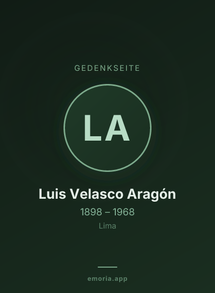 Gedenkportrait von Luis Velasco Aragón