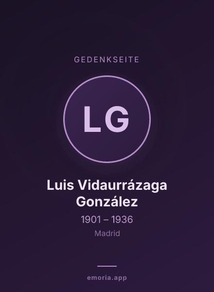 Gedenkportrait von Luis Vidaurrázaga González
