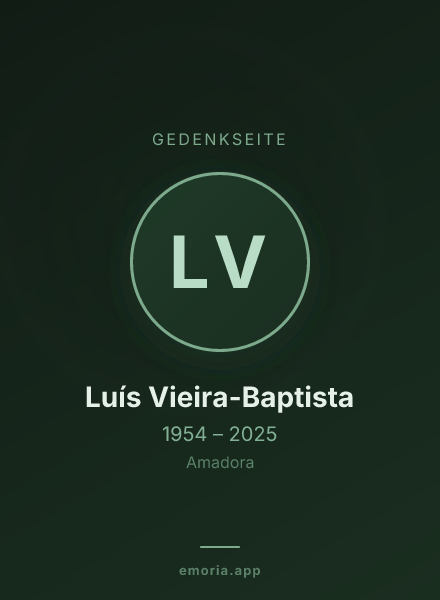 Gedenkportrait von Luís Vieira-Baptista