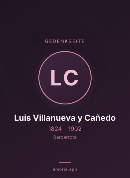 Gedenkportrait von Luis Villanueva y Cañedo