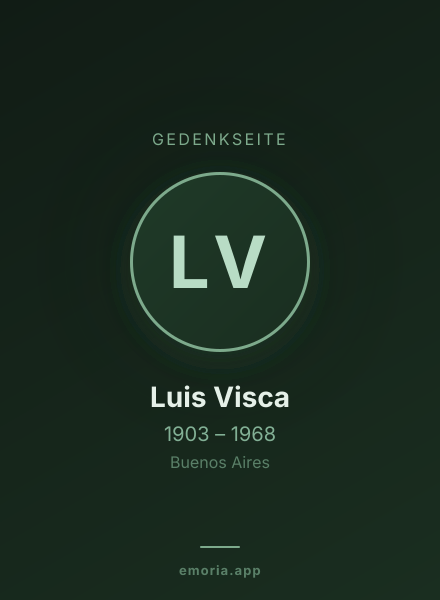 Gedenkportrait von Luis Visca