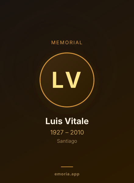 Memorial portrait of Luis Vitale