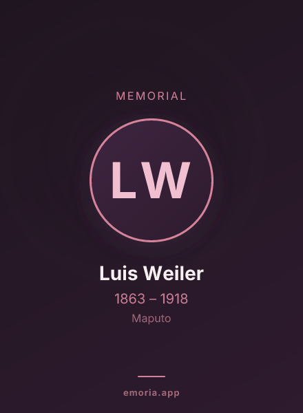 Memorial portrait of Luis Weiler