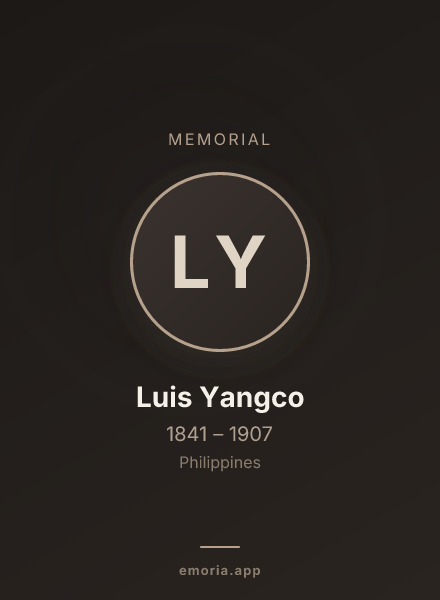 Memorial portrait of Luis Yangco