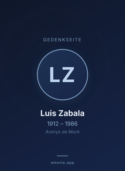 Gedenkportrait von Luis Zabala