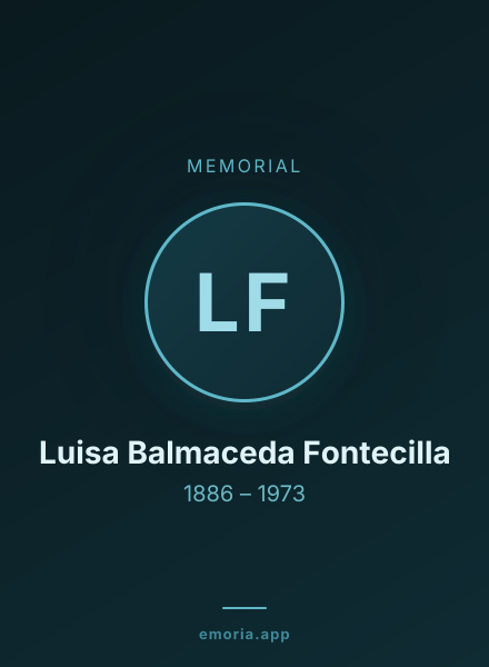 Memorial portrait of Luisa Balmaceda Fontecilla