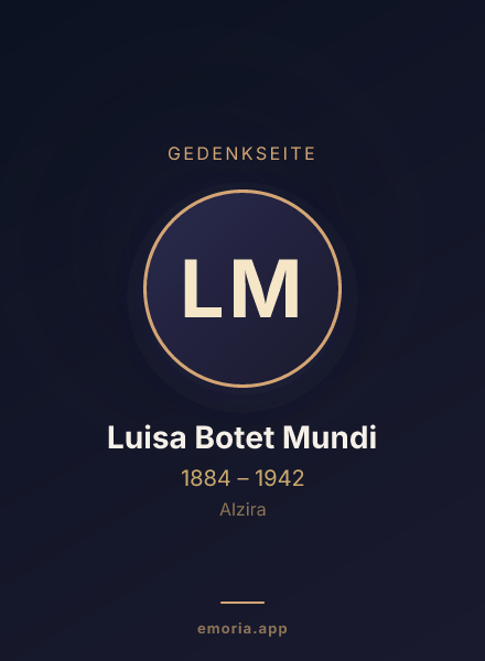 Gedenkportrait von Luisa Botet Mundi