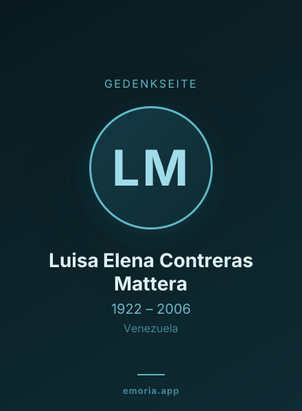 Gedenkportrait von Luisa Elena Contreras Mattera