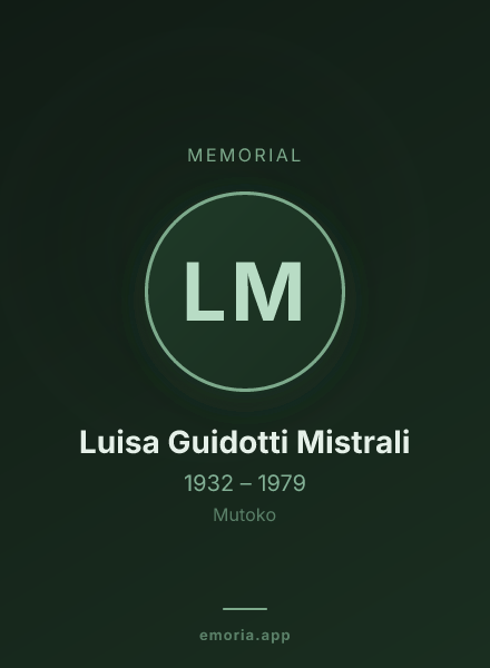 Memorial portrait of Luisa Guidotti Mistrali