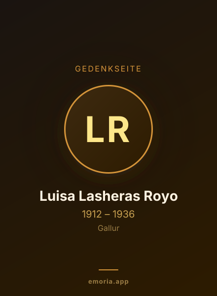 Gedenkportrait von Luisa Lasheras Royo