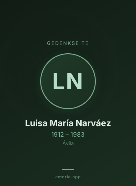 Gedenkportrait von Luisa María Narváez