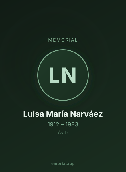 Memorial portrait of Luisa María Narváez