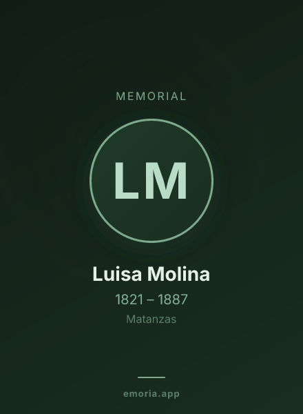 Memorial portrait of Luisa Molina
