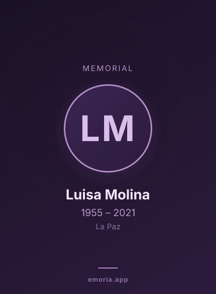 Memorial portrait of Luisa Molina
