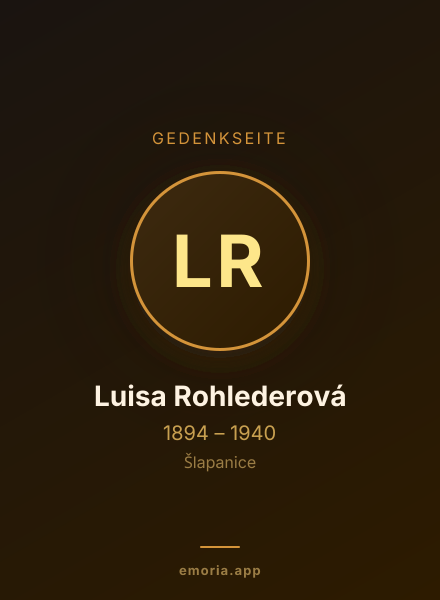 Gedenkportrait von Luisa Rohlederová