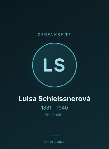 Gedenkportrait von Luisa Schleissnerová