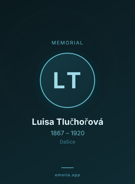 Memorial portrait of Luisa Tlučhořová