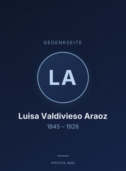 Gedenkportrait von Luisa Valdivieso Araoz