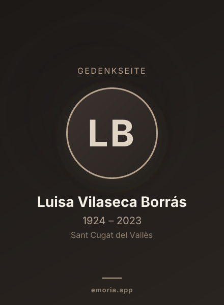 Gedenkportrait von Luisa Vilaseca Borrás
