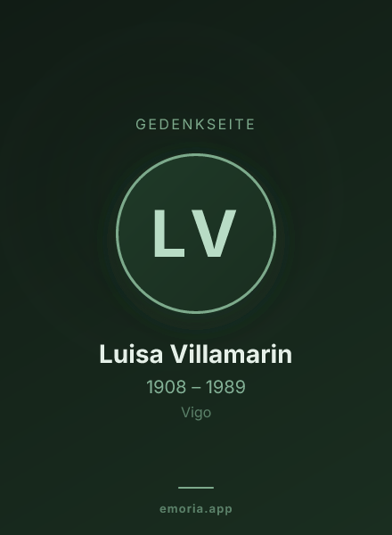 Gedenkportrait von Luisa Villamarin