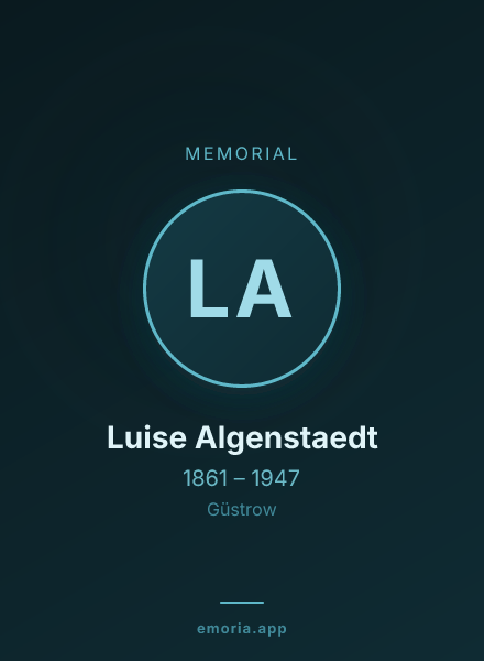 Memorial portrait of Luise Algenstaedt