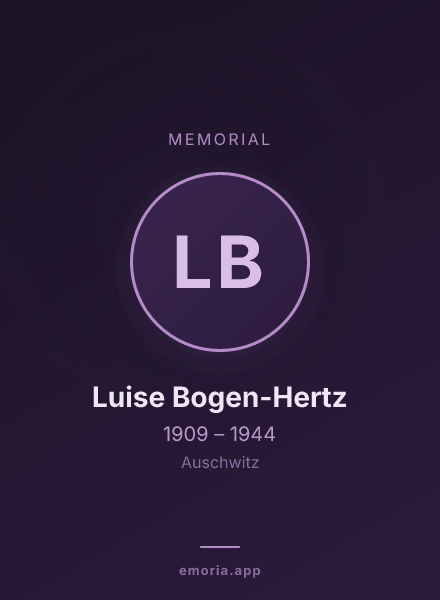 Memorial portrait of Luise Bogen-Hertz