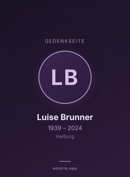 Gedenkportrait von Luise Brunner
