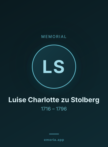 Memorial portrait of Luise Charlotte zu Stolberg