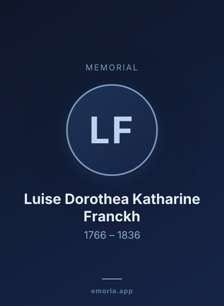 Memorial portrait of Luise Dorothea Katharine Franckh