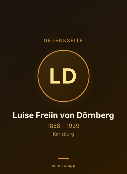 Gedenkportrait von Luise Freiin von Dörnberg